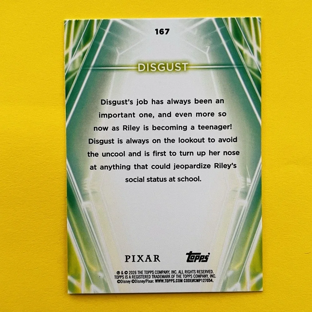 2026 Topps‎ Pixar Disgust #167 Base Card